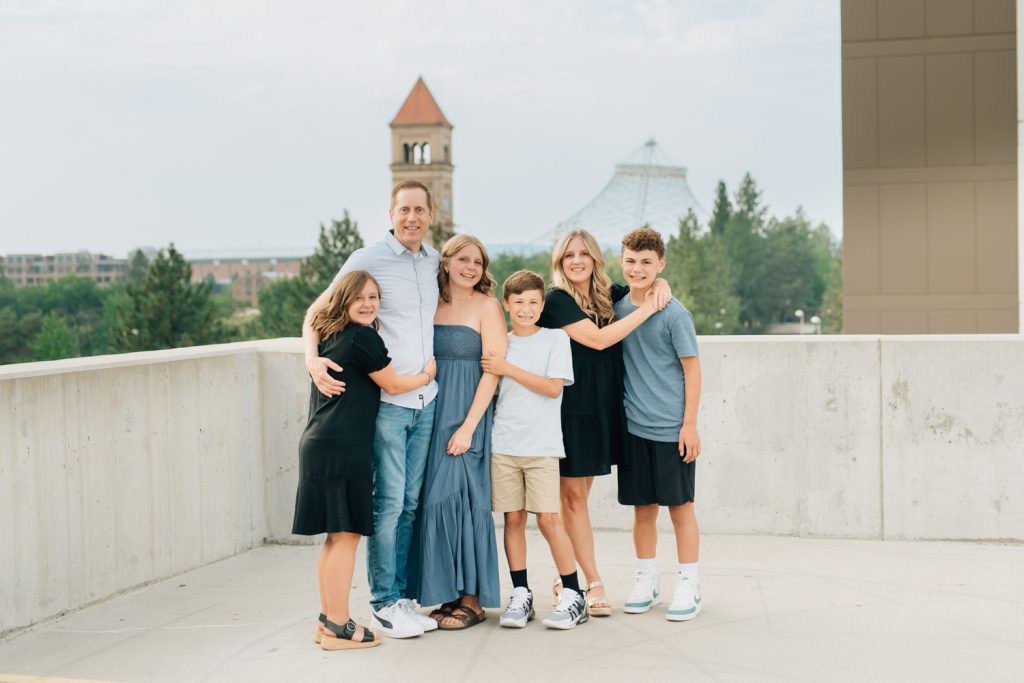 _A1S6208 A family photography session overlooking Riverfront park in downtown spokane wa.